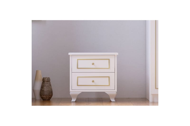 Alwen Sängbord 45 cm - Matt Vit - Möbler - Bord & matgrupp - Avlastningsbord & sidobord - Sängbord & nattduksbord
