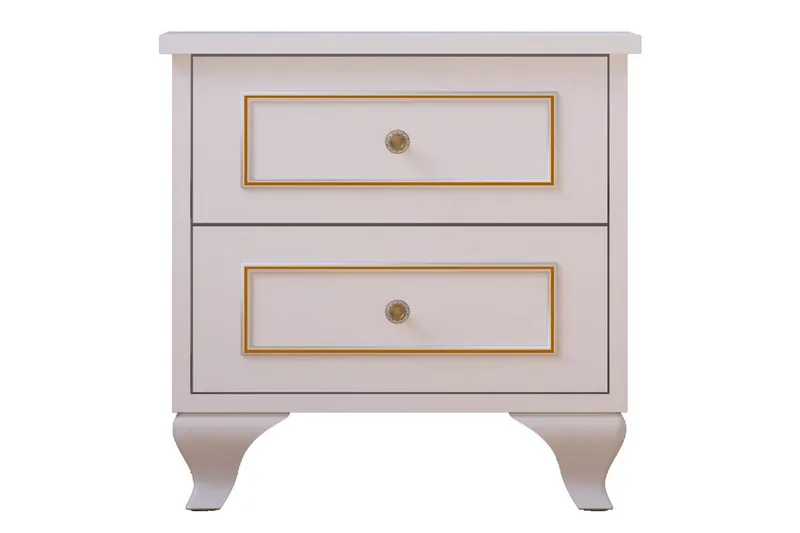 Alwen Sängbord 45 cm, Matt Vit