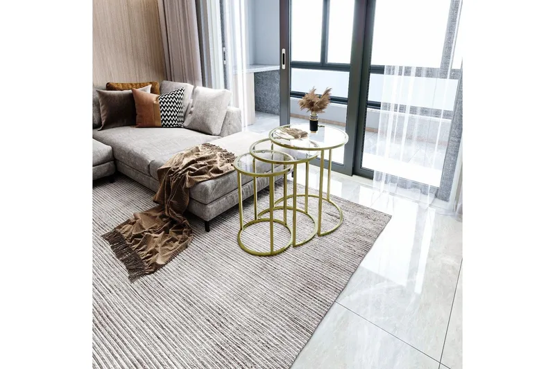 Alyasmin Satsbord 34 cm - Guld/Transparent - Möbler - Bord & matgrupp - Avlastningsbord & sidobord - Satsbord