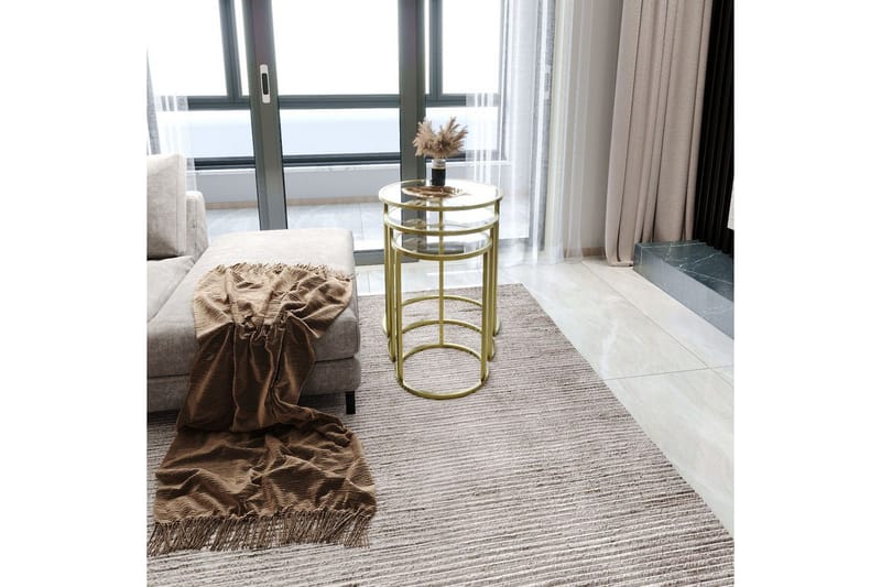 Alyasmin Satsbord 34 cm - Guld/Transparent - Möbler - Bord & matgrupp - Avlastningsbord & sidobord - Satsbord