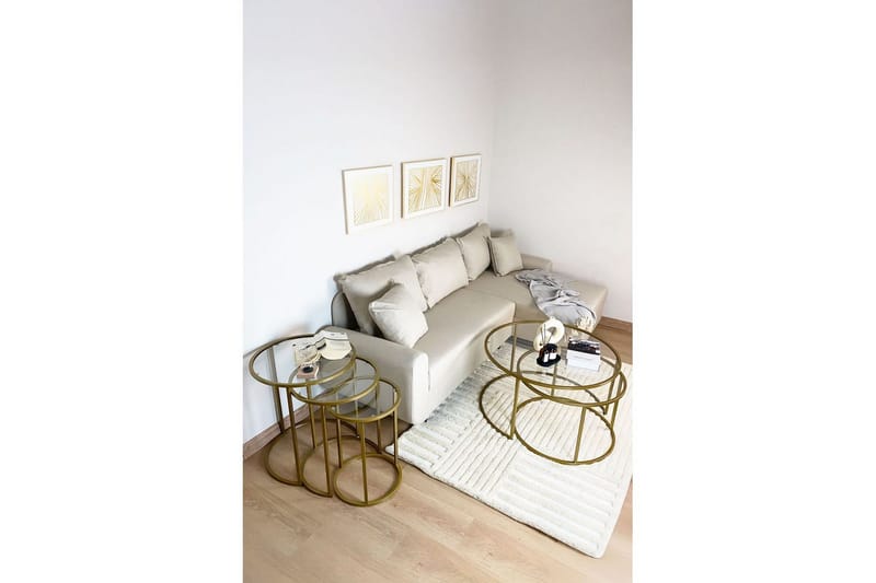 Alyasmin Satsbord 34 cm - Guld/Transparent - Möbler - Bord & matgrupp - Avlastningsbord & sidobord - Satsbord