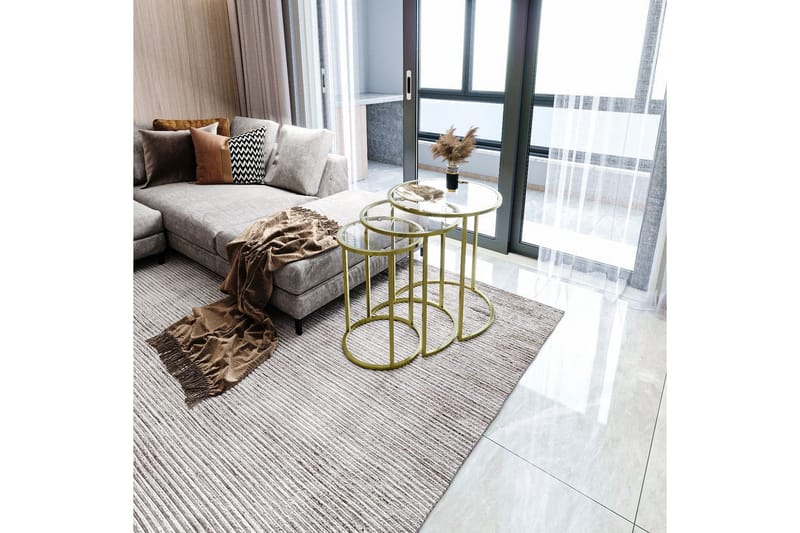 Alyasmin Satsbord 34 cm - Guld/Transparent - Möbler - Bord & matgrupp - Avlastningsbord & sidobord - Satsbord