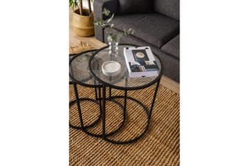 Alyasmin Satsbord 50 cm - Svart/Transparent - Möbler - Bord & matgrupp - Avlastningsbord & sidobord - Satsbord