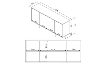 Ampelio Konsollbord 150 cm - Vit - Möbler - Bord & matgrupp - Avlastningsbord & sidobord - Konsolbord & hallbord