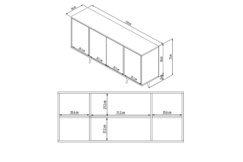 Ampelio Konsollbord 150 cm - Vit - Möbler - Bord & matgrupp - Avlastningsbord & sidobord - Konsolbord & hallbord