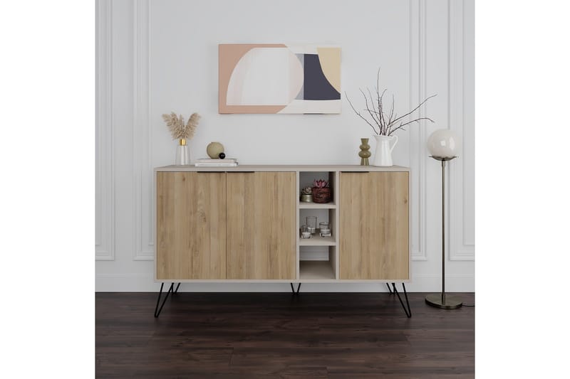 Andalos Konsollbord 142 cm - Sandsten/Ek - Möbler - Bord & matgrupp - Avlastningsbord & sidobord - Konsolbord & hallbord