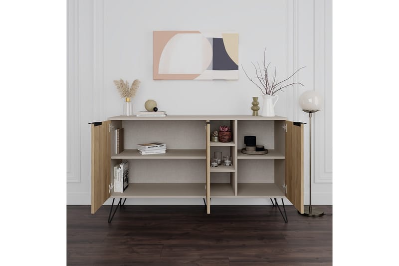 Andalos Konsollbord 142 cm - Sandsten/Ek - Möbler - Bord & matgrupp - Avlastningsbord & sidobord - Konsolbord & hallbord
