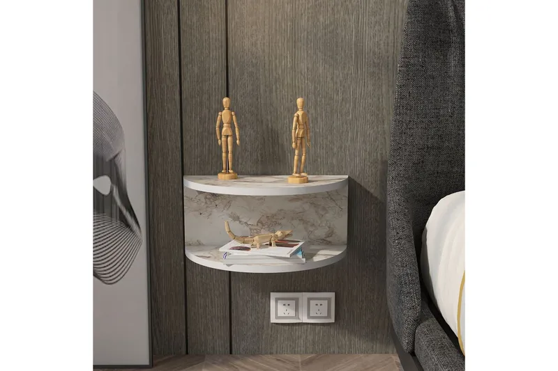 Antigua Sängbord 45 cm - Vit - Möbler - Bord & matgrupp - Avlastningsbord & sidobord - Sängbord & nattduksbord