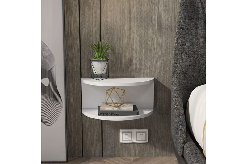 Antigua Sängbord 45 cm - Vit - Möbler - Bord & matgrupp - Avlastningsbord & sidobord - Sängbord & nattduksbord