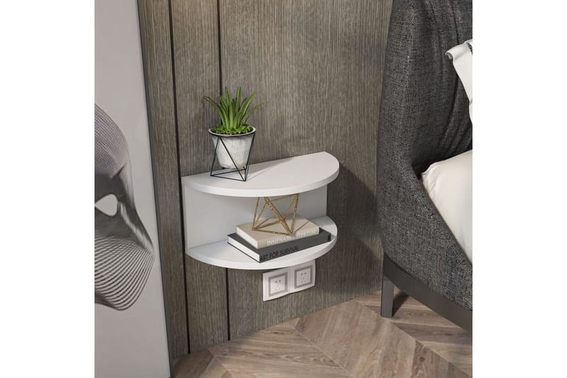 Antigua Sängbord 45 cm - Vit - Möbler - Bord & matgrupp - Avlastningsbord & sidobord - Sängbord & nattduksbord