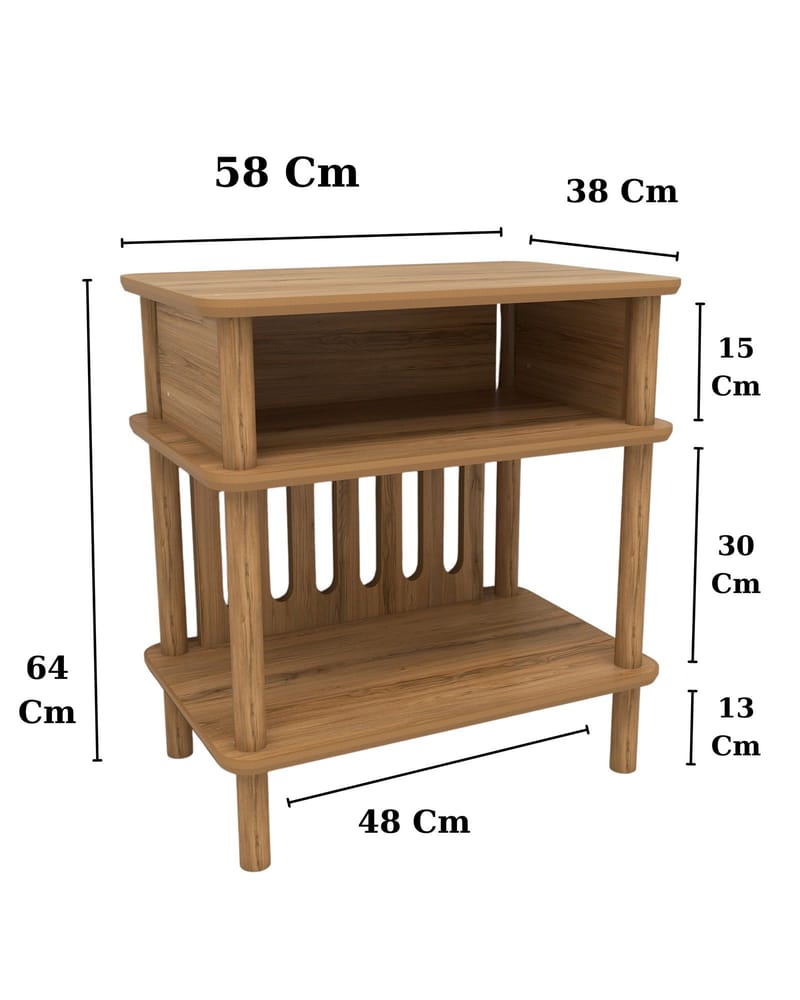 Antigua Sidobord 58 cm - Ek - Möbler - Bord & matgrupp - Avlastningsbord & sidobord - Brickbord & småbord