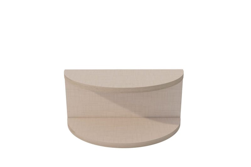 Antigua Vägghängt Sängbord 45 cm med Ljust Träutseende, Förvaring med Hylla, Beige