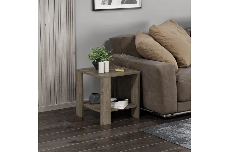 Asrel Sidobord 40 cm - Valnöt - Möbler - Bord & matgrupp - Avlastningsbord & sidobord - Lampbord & sidobord