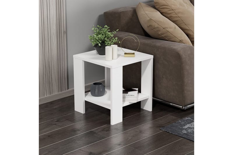 Asrel Sidobord 40 cm - Vit - Möbler - Bord & matgrupp - Avlastningsbord & sidobord - Lampbord & sidobord