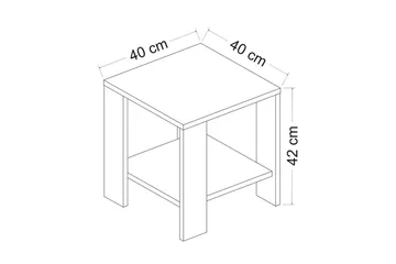 Asrel Sidobord 40 cm - Vit - Möbler - Bord & matgrupp - Avlastningsbord & sidobord - Lampbord & sidobord