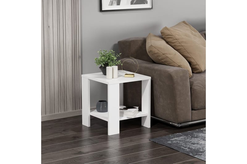 Asrel Sidobord 40 cm - Vit - Möbler - Bord & matgrupp - Avlastningsbord & sidobord - Lampbord & sidobord