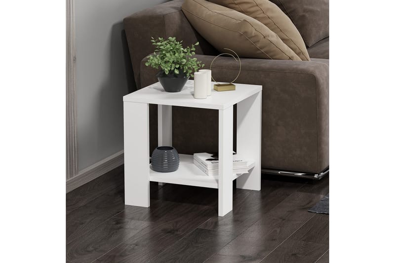 Asrel Sidobord 40 cm - Vit - Möbler - Bord & matgrupp - Avlastningsbord & sidobord - Lampbord & sidobord