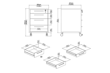 Astric Sängbord 48,2 cm - Vit - Möbler - Bord & matgrupp - Avlastningsbord & sidobord - Sängbord & nattduksbord