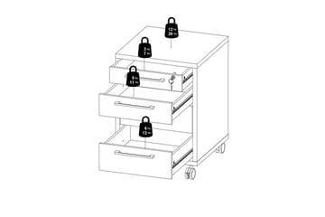 Astric Sängbord 48,2 cm - Vit - Möbler - Bord & matgrupp - Avlastningsbord & sidobord - Sängbord & nattduksbord