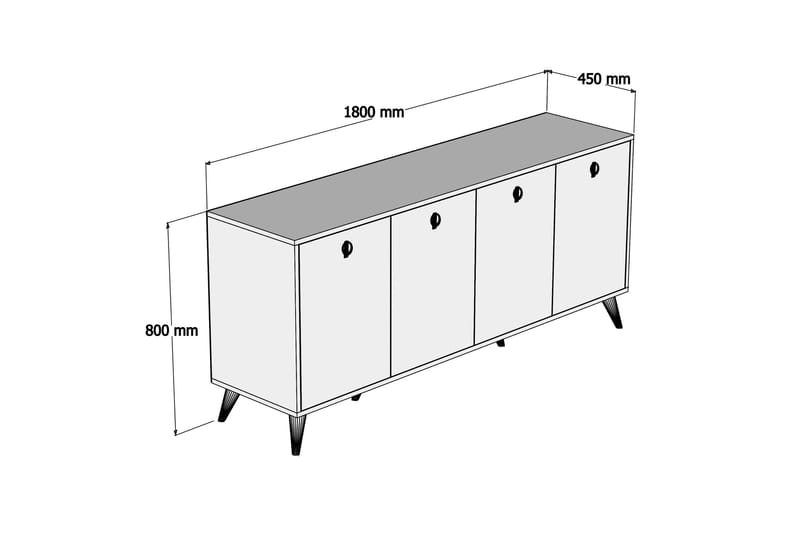 Athodna Konsollbord 180 cm - Mörkbrun - Möbler - Bord & matgrupp - Avlastningsbord & sidobord - Konsolbord & hallbord