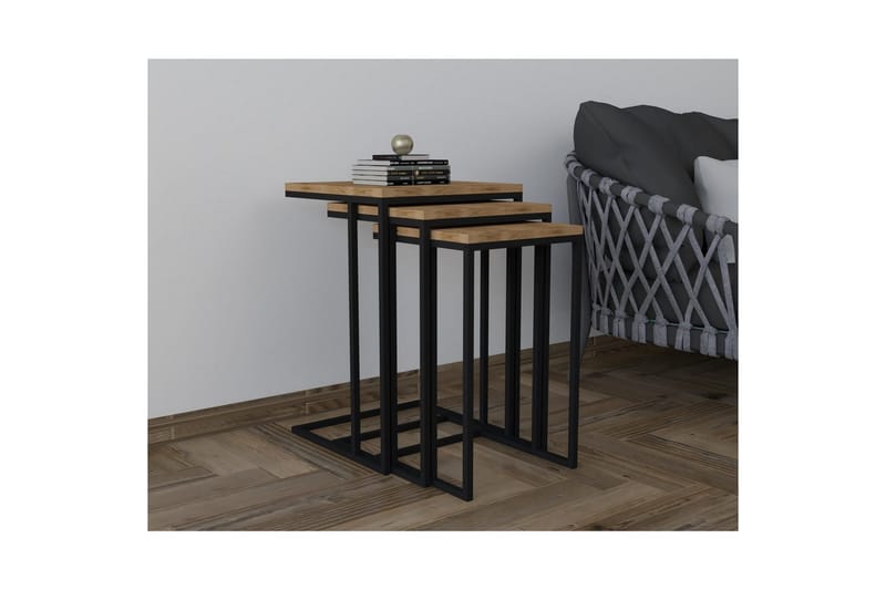 Auren Satsbord 40 cm - Brun/Svart - Möbler - Bord & matgrupp - Avlastningsbord & sidobord - Satsbord