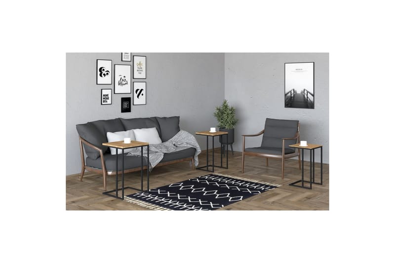 Auren Satsbord 40 cm - Brun/Svart - Möbler - Bord & matgrupp - Avlastningsbord & sidobord - Satsbord