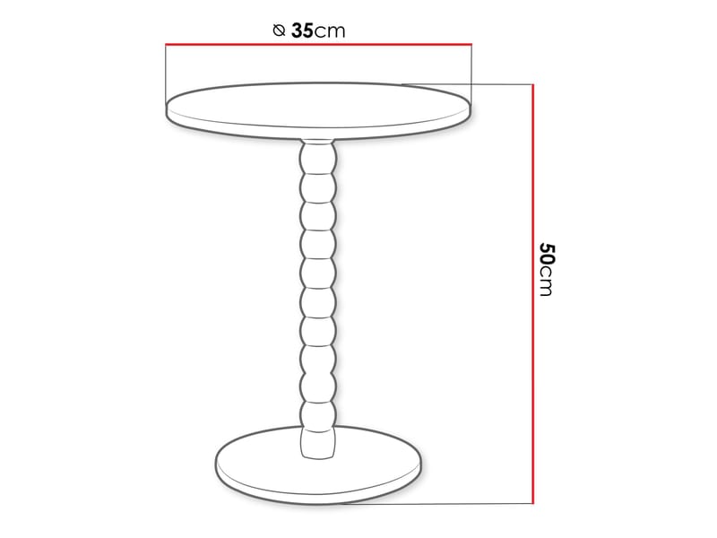 Averin Sidobord 35 cm - svart - Möbler - Bord & matgrupp - Avlastningsbord & sidobord - Brickbord & småbord