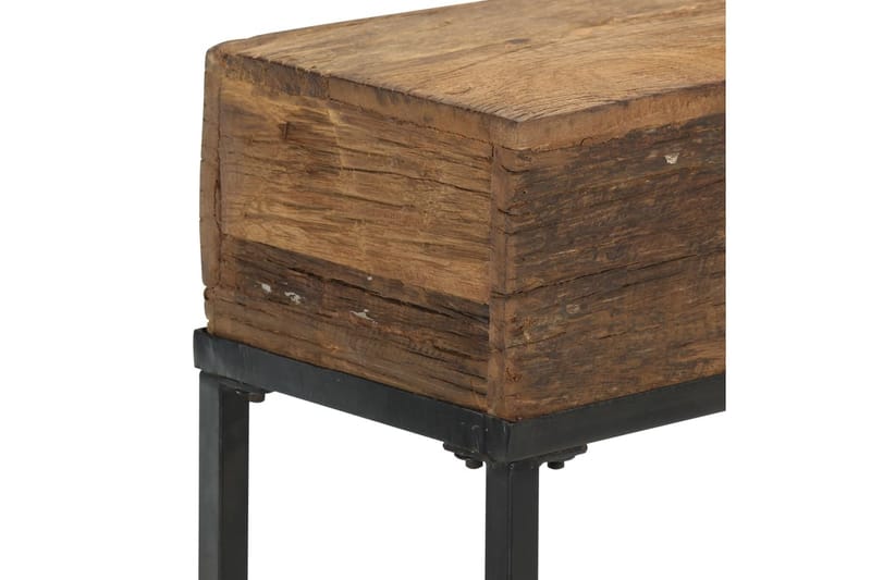 Avlastningsbord 120x30x80 cm massivt återvunnet trä - Brun - Lampbord & sidobord - Brickbord & småbord