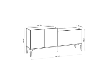 Avlastningsbord Caxitepex 180 cm - Natur - Möbler - Bord & matgrupp - Avlastningsbord & sidobord - Konsolbord & hallbord