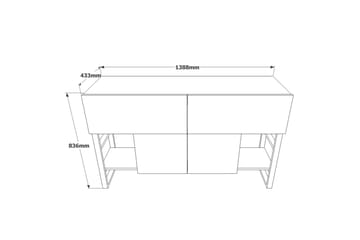 Avlastningsbord Challinder 139 cm - Natur - Möbler - Bord & matgrupp - Avlastningsbord & sidobord - Konsolbord & hallbord