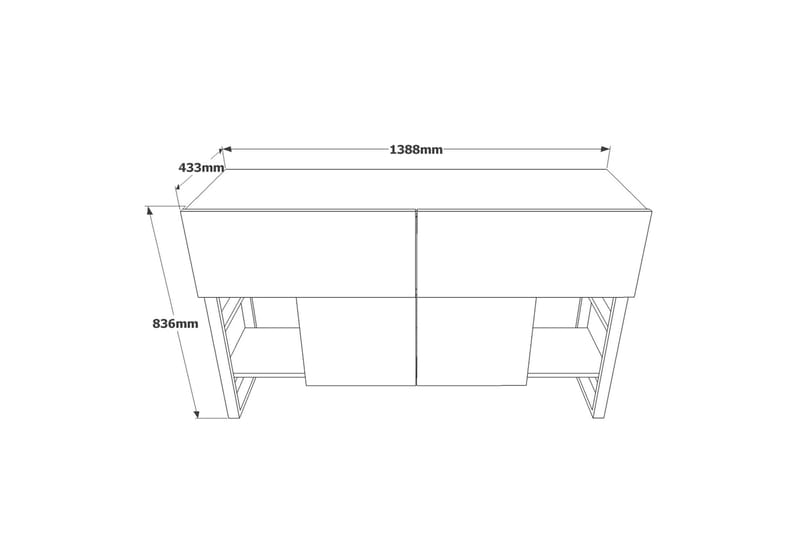 Avlastningsbord Challinder 139 cm - Natur - Möbler - Bord & matgrupp - Avlastningsbord & sidobord - Konsolbord & hallbord