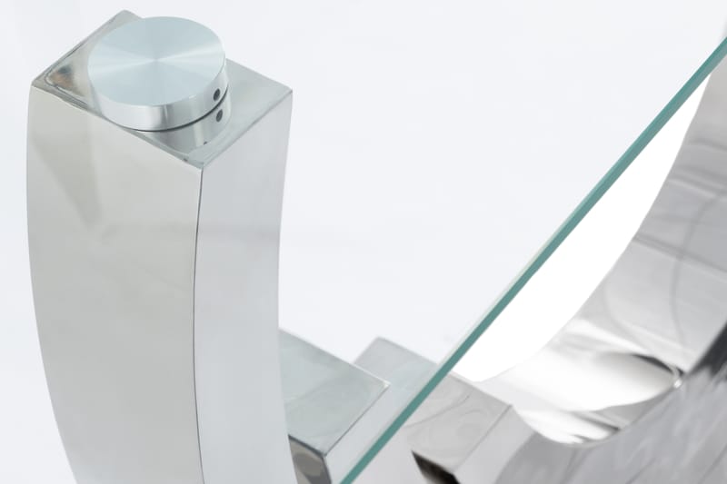 Avlastningsbord Climent 120 cm - Rostfritt Stål|Glas|Transparent - Konsolbord & hallbord - Avlastningsbord & sidobord - Hallförvaring