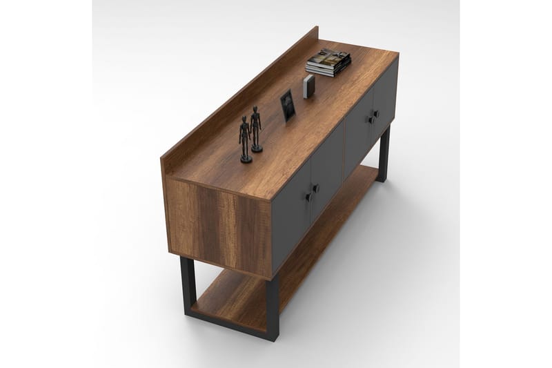 Avlastningsbord Dewat 180 cm - Teak/Antracit - Möbler - Bord & matgrupp - Avlastningsbord & sidobord - Konsolbord & hallbord