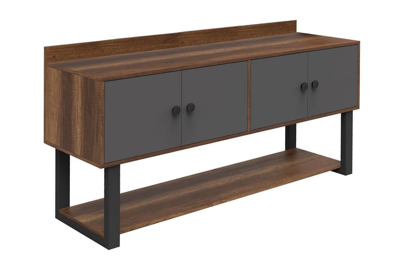 Avlastningsbord Dewat 180 cm - Teak/Antracit - Möbler - Bord & matgrupp - Avlastningsbord & sidobord - Konsolbord & hallbord