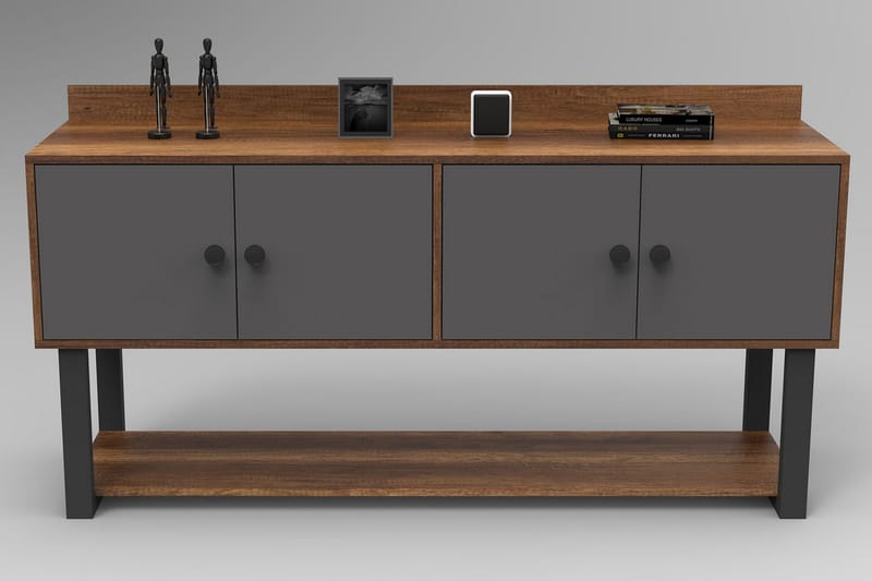 Avlastningsbord Dewat 180 cm - Teak/Antracit - Möbler - Bord & matgrupp - Avlastningsbord & sidobord - Konsolbord & hallbord