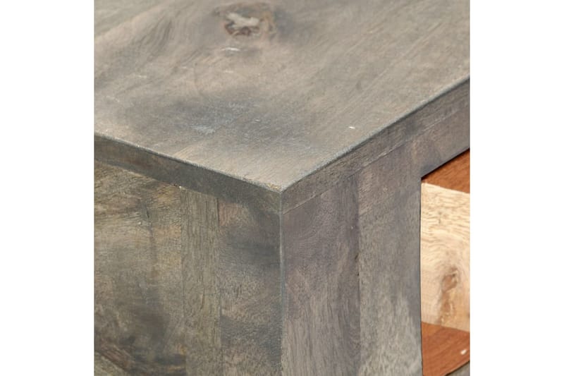 Avlastningsbord grå 86x30x76 cm massivt mangoträ - Grå - Konsolbord & hallbord - Avlastningsbord & sidobord - Hallförvaring