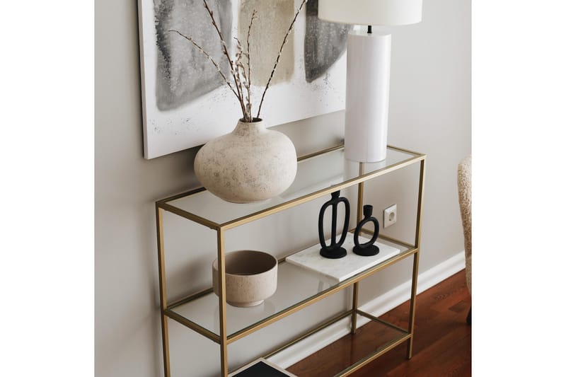 Avlastningsbord Manwoody 100 cm - Guld - Möbler - Bord & matgrupp - Avlastningsbord & sidobord - Konsolbord & hallbord