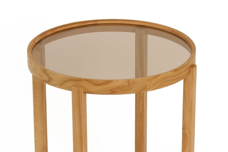 Babilas Satsbord (3 delar) 45x55x45 cm - Transparent ek - Möbler - Bord & matgrupp - Avlastningsbord & sidobord - Satsbord