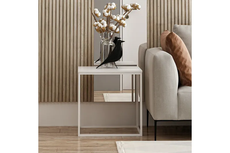 Basak Sidobord 52 cm - Vit - Möbler - Bord & matgrupp - Avlastningsbord & sidobord - Lampbord & sidobord