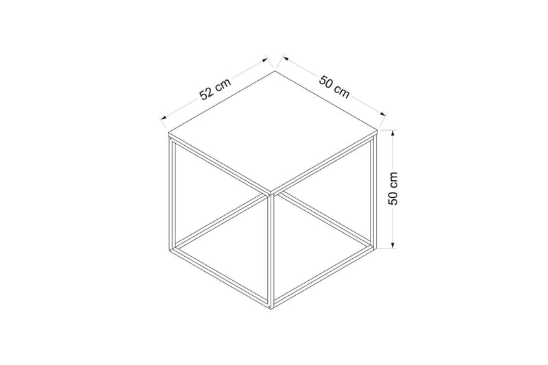 Basak Sidobord 52 cm - Vit - Möbler - Bord & matgrupp - Avlastningsbord & sidobord - Lampbord & sidobord