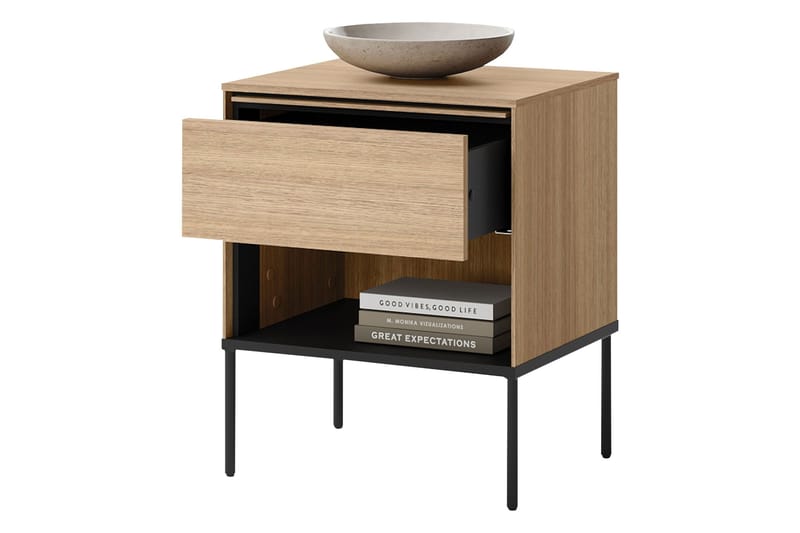 Basici Sängbord 51 cm - Brun - Möbler - Bord & matgrupp - Avlastningsbord & sidobord - Sängbord & nattduksbord