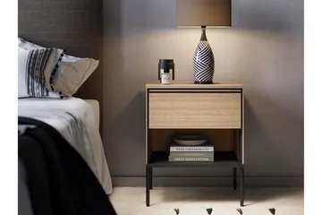 Basici Sängbord 51 cm - Brun - Möbler - Bord & matgrupp - Avlastningsbord & sidobord - Sängbord & nattduksbord