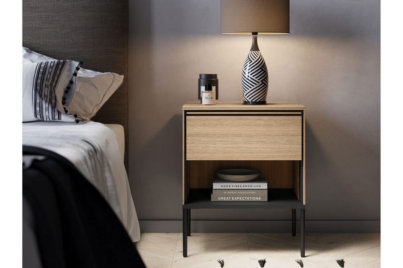 Basici Sängbord 51 cm - Brun - Möbler - Bord & matgrupp - Avlastningsbord & sidobord - Sängbord & nattduksbord