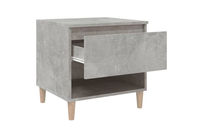 beBasic Nattduksbord 2 st betonggrå 50x46x50 cm konstruerat trä - Grey - Sängbord & nattduksbord