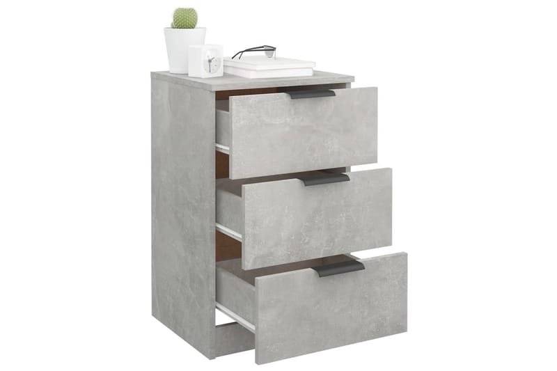 beBasic Sängbord 2 st betonggrå 40x36x65 cm - Grey - Sängbord & nattduksbord