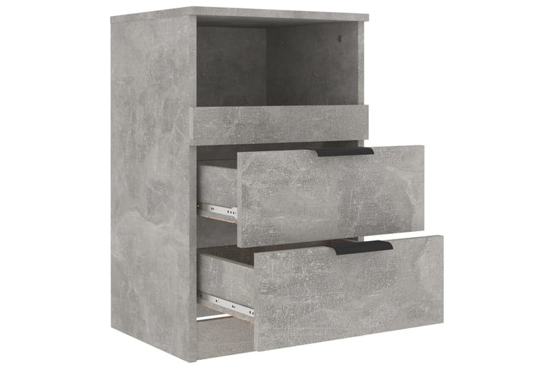 beBasic Sängbord 2 st betonggrå konstruerat trä - Grey - Sängbord & nattduksbord