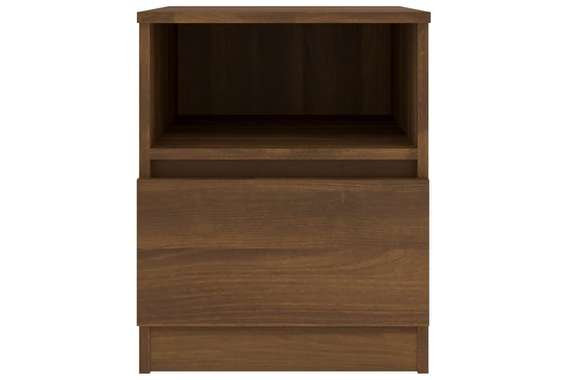 beBasic Sängbord 2 st brun ek 40x40x50 cm konstruerat trä - Brown - Sängbord & nattduksbord