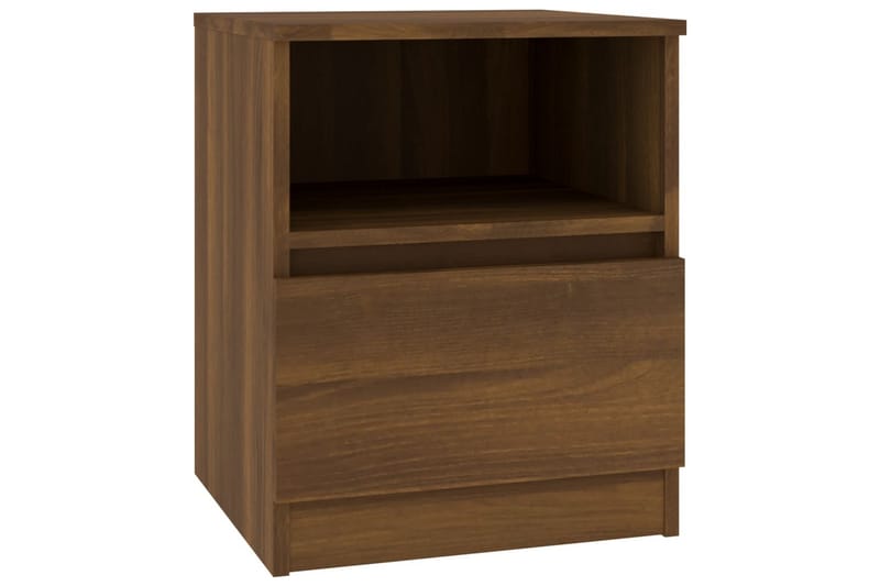 beBasic Sängbord 2 st brun ek 40x40x50 cm konstruerat trä - Brown - Sängbord & nattduksbord