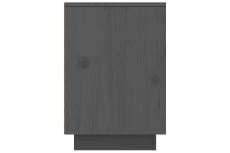 beBasic Sängbord 2 st grå 50x34x50 cm massivt furuträ - Grey - Sängbord & nattduksbord