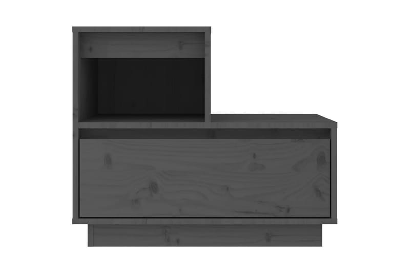 beBasic Sängbord 2 st grå 60x34x51 cm massiv furu - Grey - Sängbord & nattduksbord